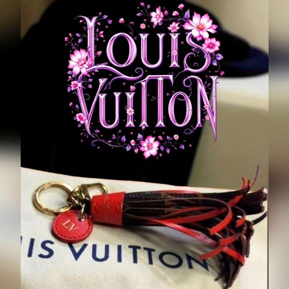 Louis Vuitton Leather Tassel Keychain In EUC FULL INCLUSION - Picture 1 of 7